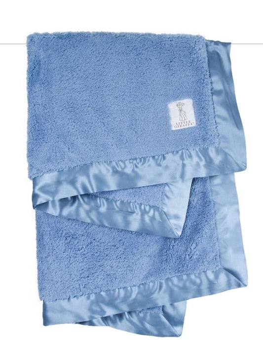 Luxe Chenille Baby Blanket - Cornflower Blue