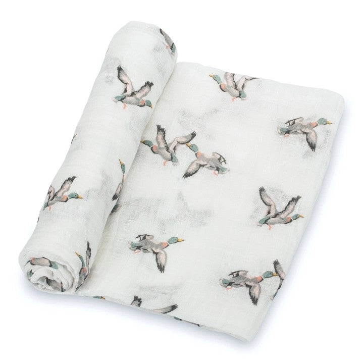 Muslin Swaddle Blanket - Mallard