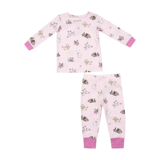 Bamboo Long Sleeve/Pant PJ - Fluffy Puppies