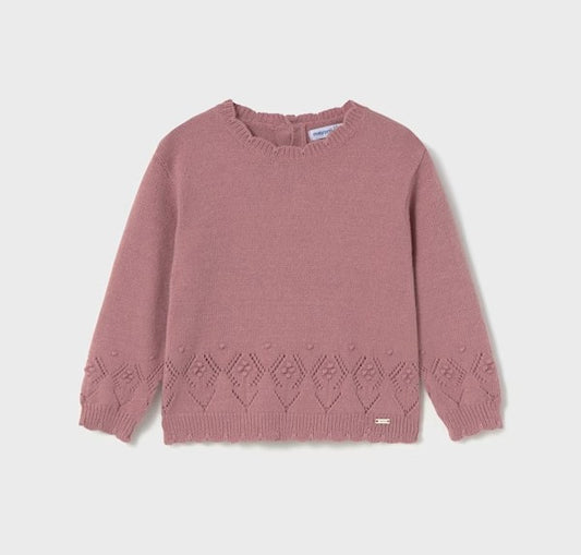2353 - Baby Scallop Sweater - Mauve