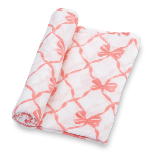 Muslin Swaddle Blanket - Bows