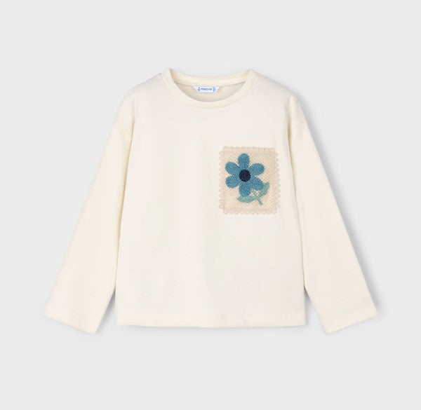 4004 - Girls Crochet Patch Tee