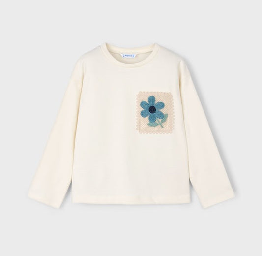 4004 - Girls Crochet Patch Tee