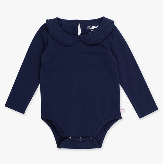 Bodysuit With Collar - Navy