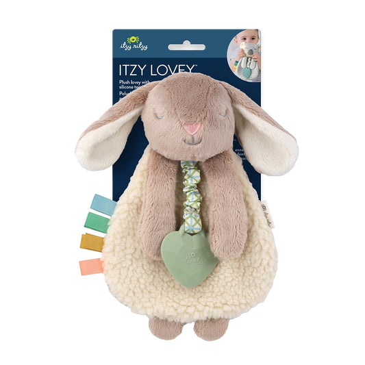 Itzy Lovey Crinkle Teether - Taupe Bunny