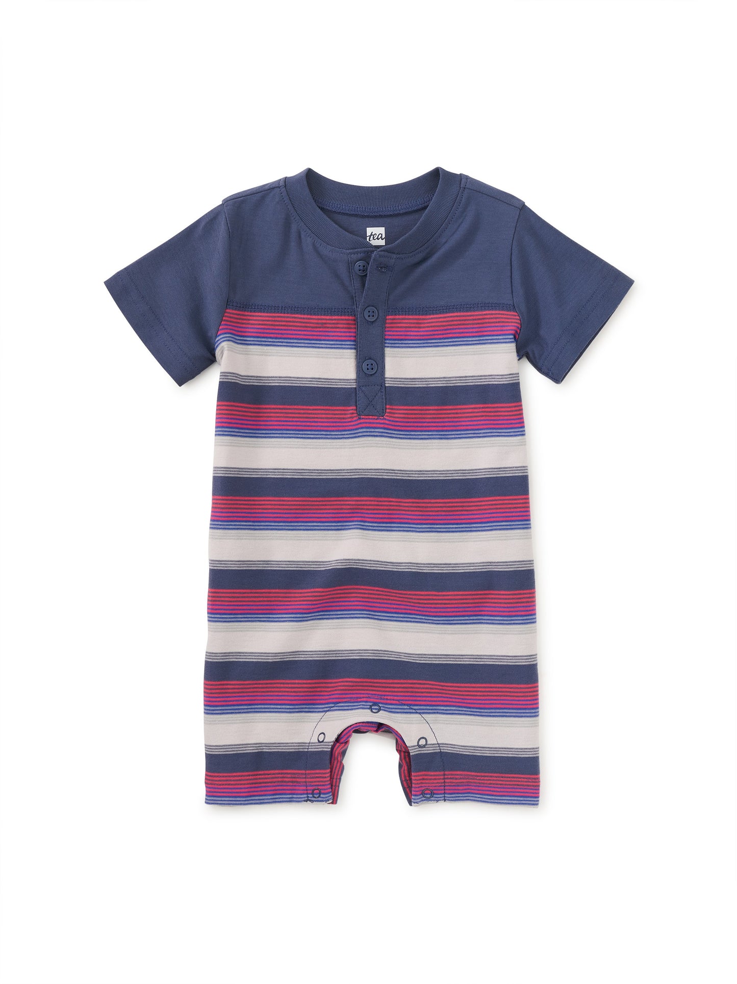 Henley Baby Romper - Triumph Stripe