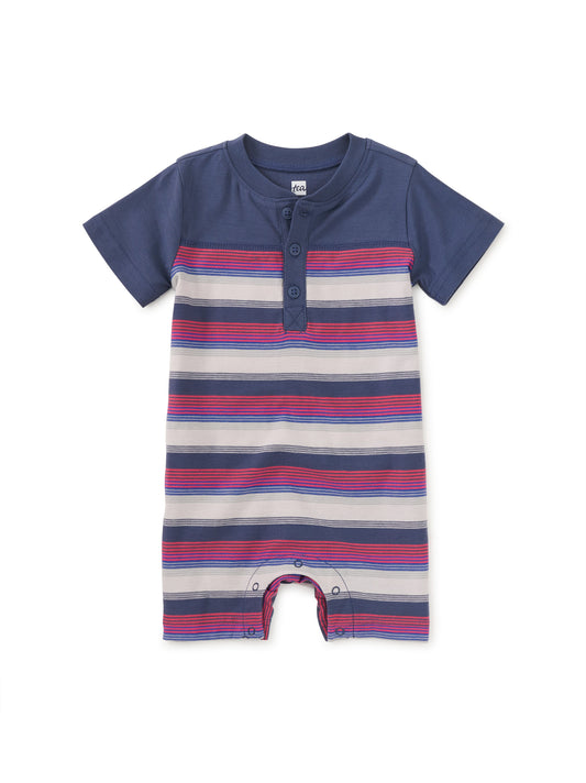 Henley Baby Romper - Triumph Stripe