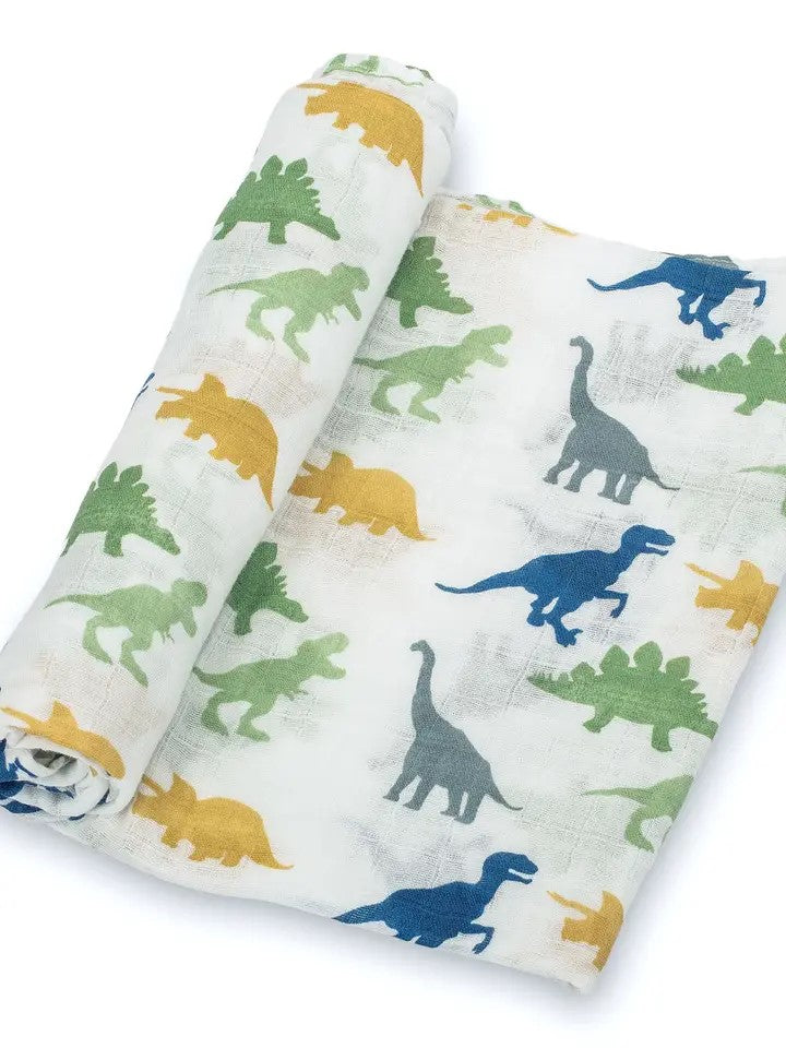 Muslin Swaddle Blanket - Dinosaur