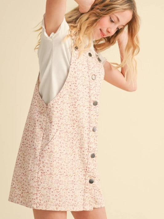 Tween Overall Dress - Micro Floral