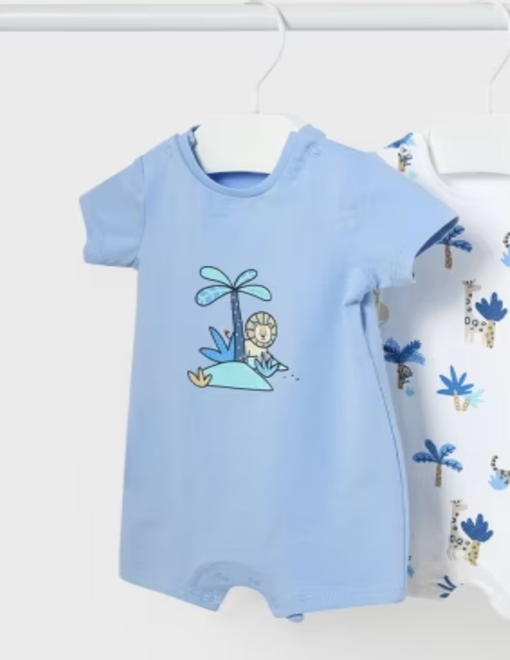 1795 - Infant Romper - Blue Safari