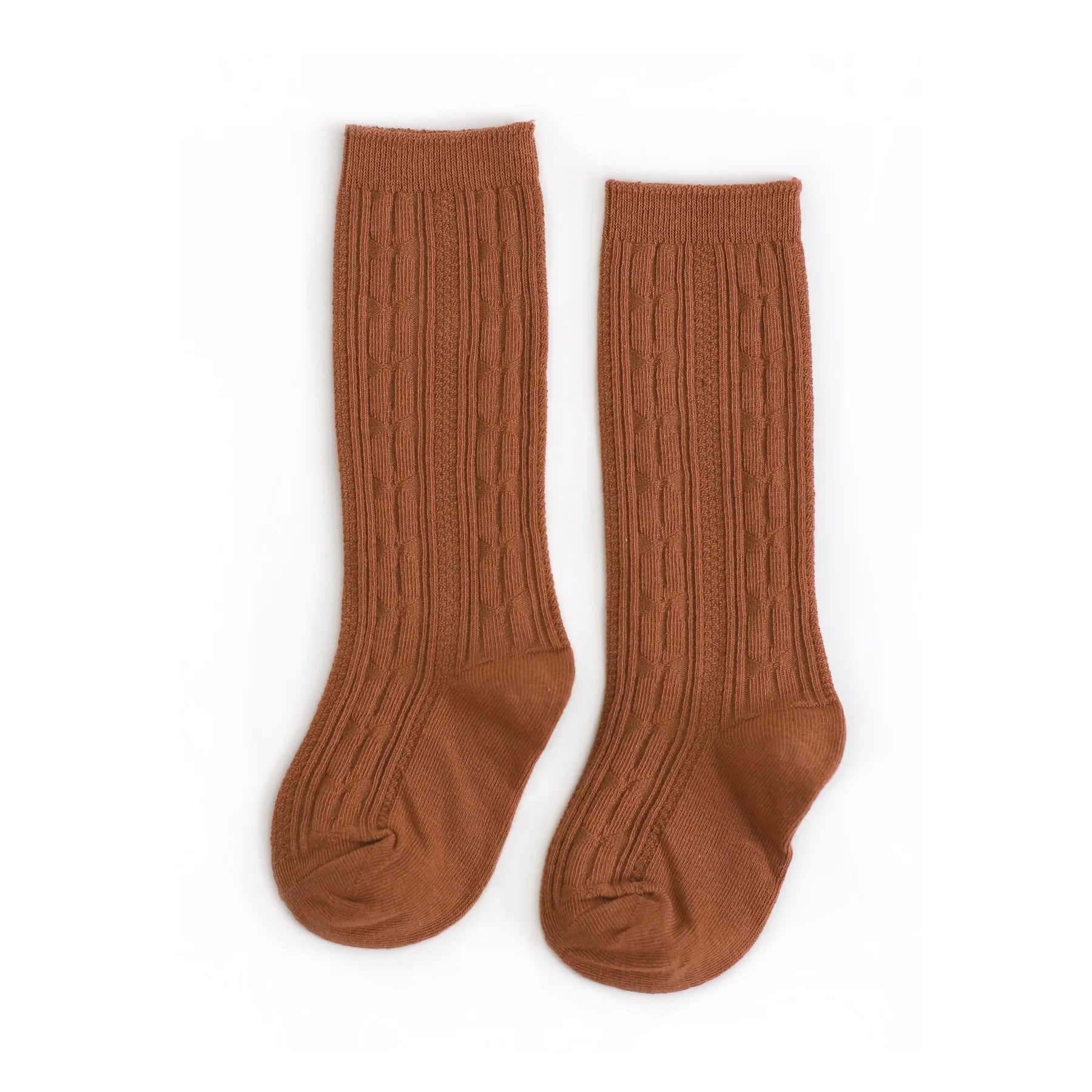 Cable Knit Knee Sock - Sugar Almond