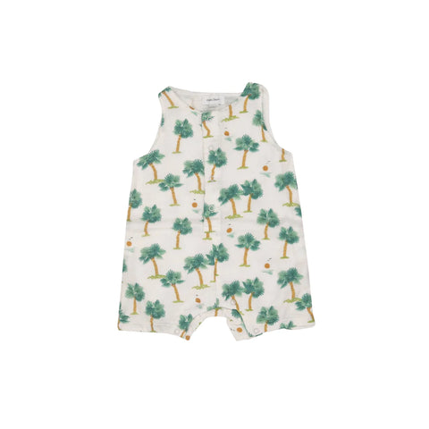 Muslin Shortie Romper - Palm Tree