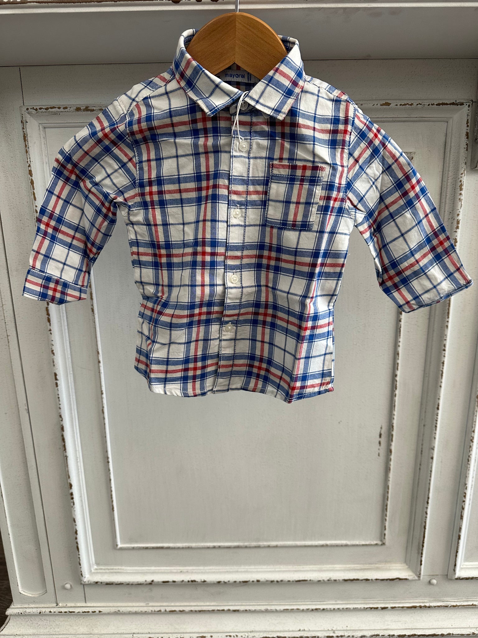 2178 - Baby Button Down - Blue Plaid