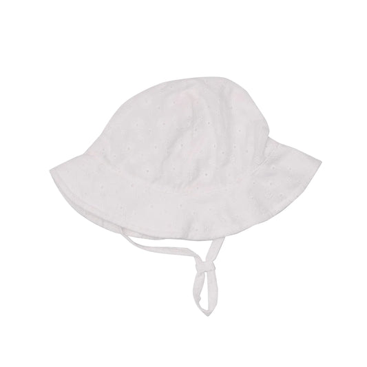 Eyelet Sunhat - White