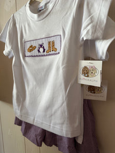 TCU Smocked Tee and Short Set