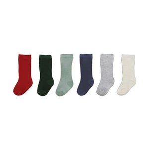9655 - Infant Sock 6 Pc Set - Pine