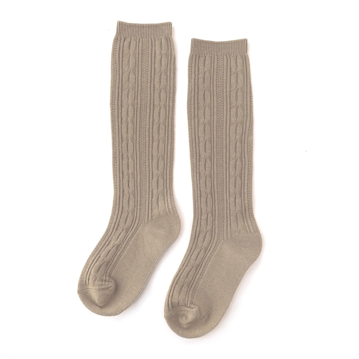 Cable Knit Knee Sock - Oat