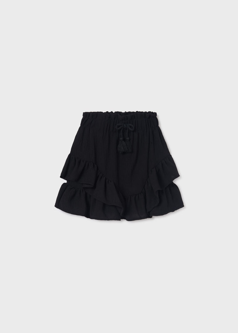 6903 - Tween Flutter Skirt - Black