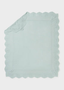 9240 - Knit Swaddle Blanket - Seafoam