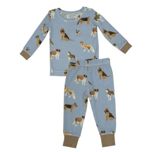 Bamboo Long Sleeve/Pant PJ - Blue Dogs