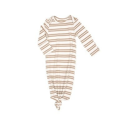 Knotted Gown - Stripe Rib Knit