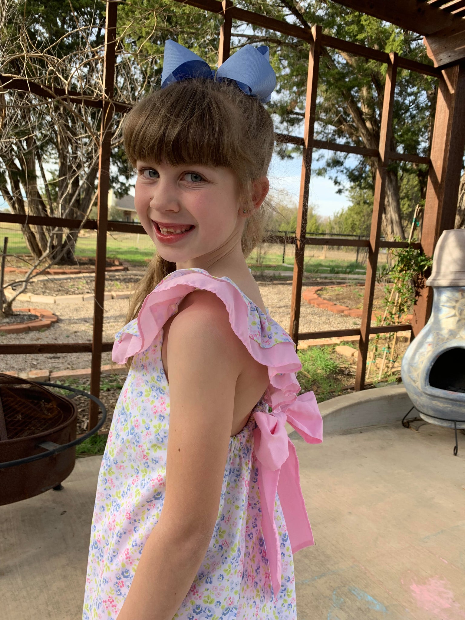 Ruffle Strap Dress - Spring Floral