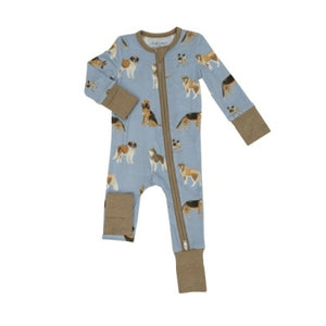 Bamboo Coverall Sleeper - Blue Dogs