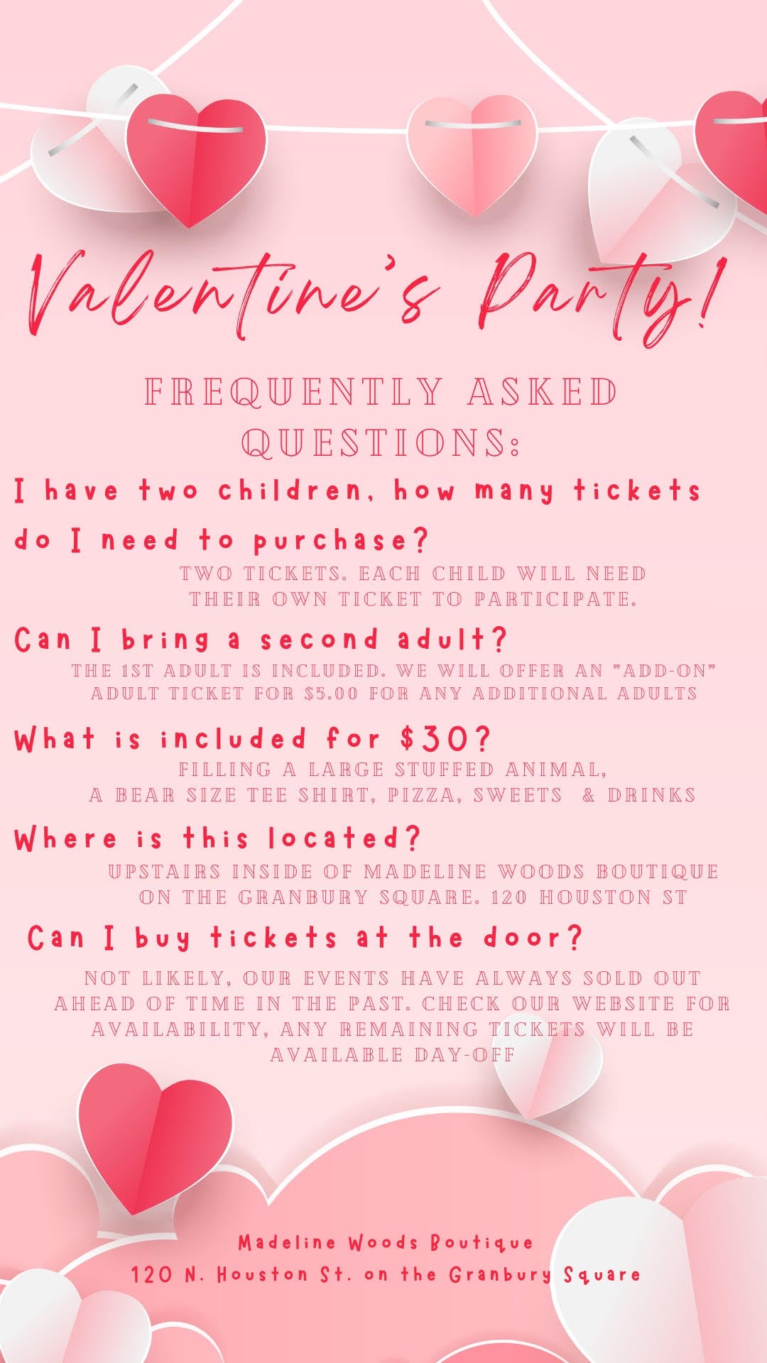 Hippo-Hurray Valentine's Party Ticket