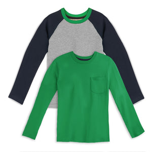 Organic Cotton Long Sleeve Tee (2 colors available)