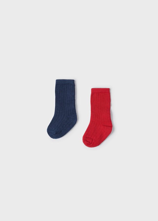 9536 - Infant Knee Sock - Navy and Red