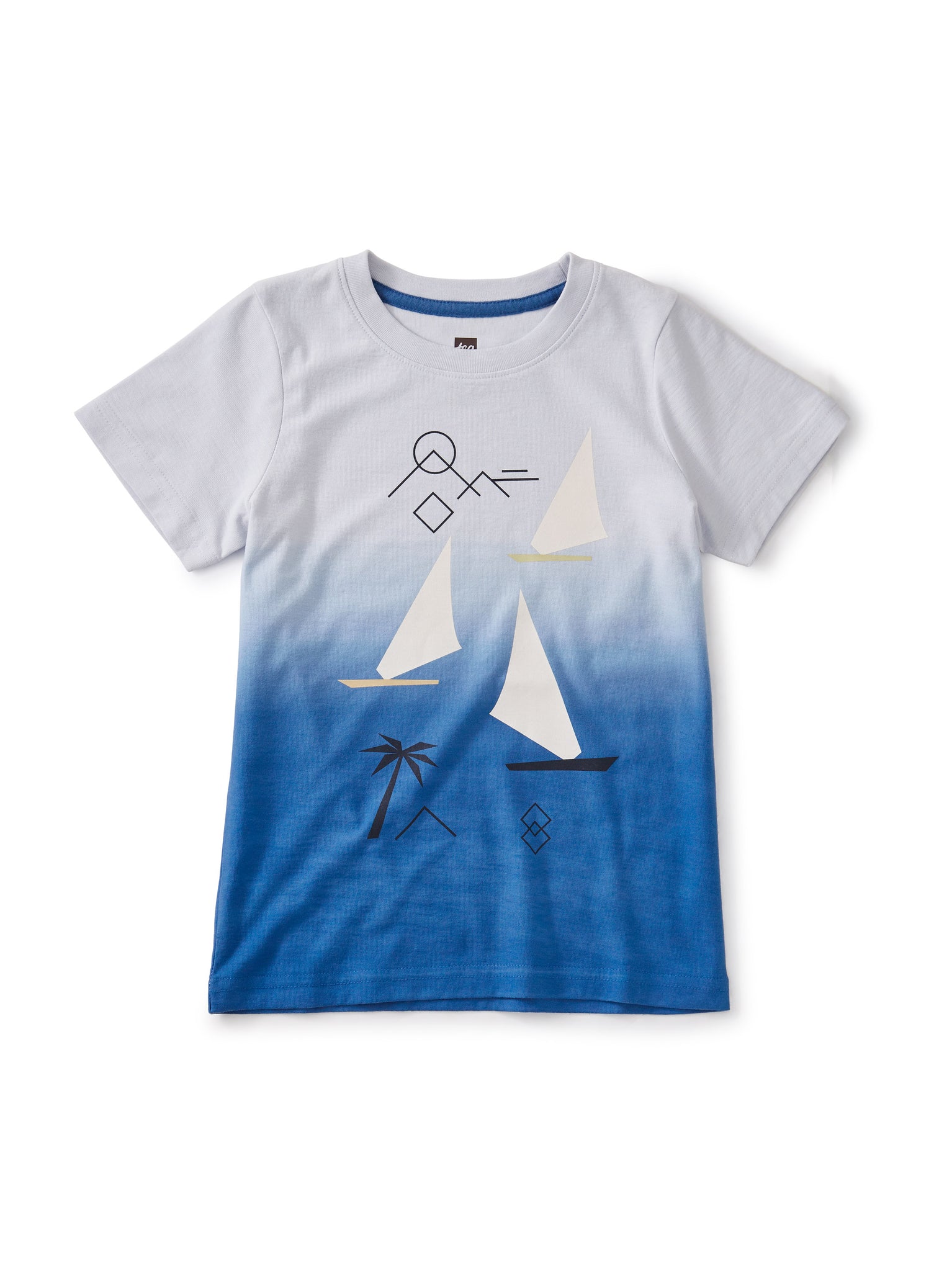 Dip Dye Sail Away Boat Tee