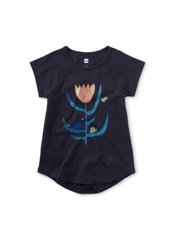 Flower Tunic Top - Indigo