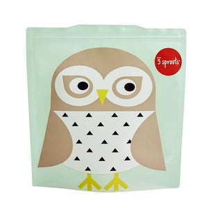Reusable Sandwich Bag 2 Pack  - Owl