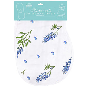 Muslin Burp Cloth - Bluebonnets