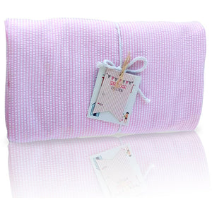 Seersucker Towel-Blanket - Pink