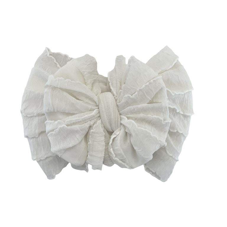 Wide Headband Bow - Ivory