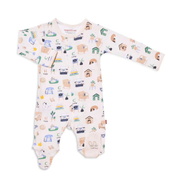 Cozy Days Organic Cotton Magnetic Footie