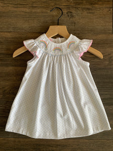 Smocked Bishop Dress - Rainbows