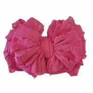 Wide Headband Bow - Hot Pink