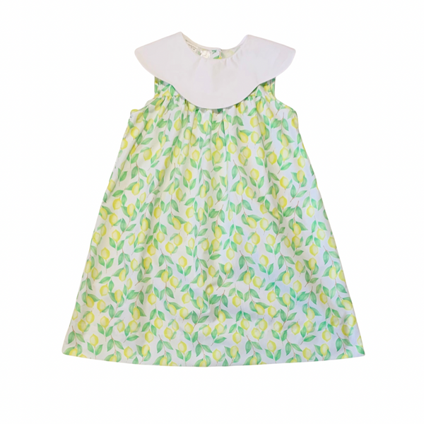 Collar Top Dress - Lemons