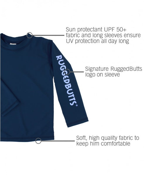 Long Sleeve Rash Guard - Navy