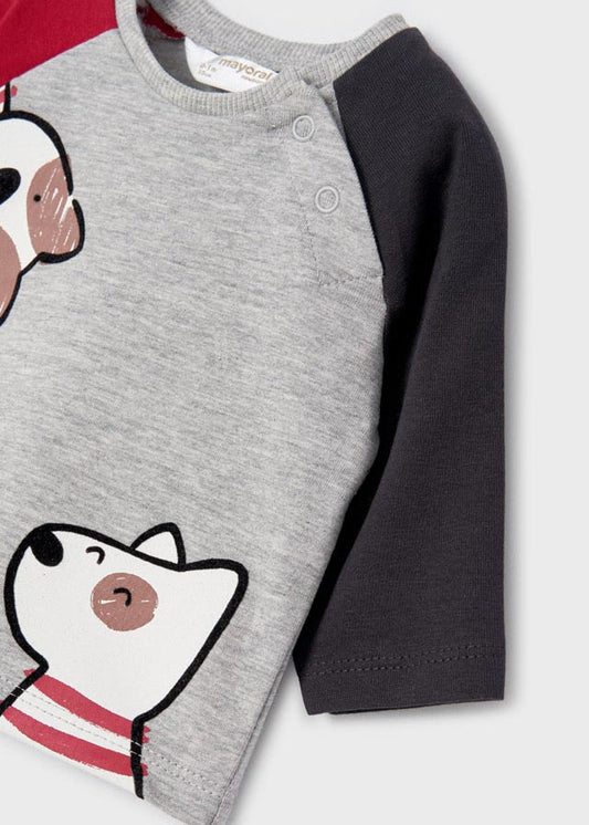 2088 - Infant Graphic Tee - Gray Puppy