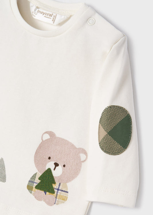 2087 - Infant Graphic Tee - White Bear
