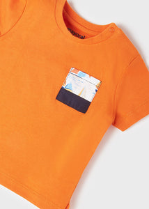 1659  - Baby Pocket Tee - Orange